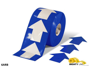 Mighty Line 5.5" Wide Solid Blue Arrow Roll 200 Arrows