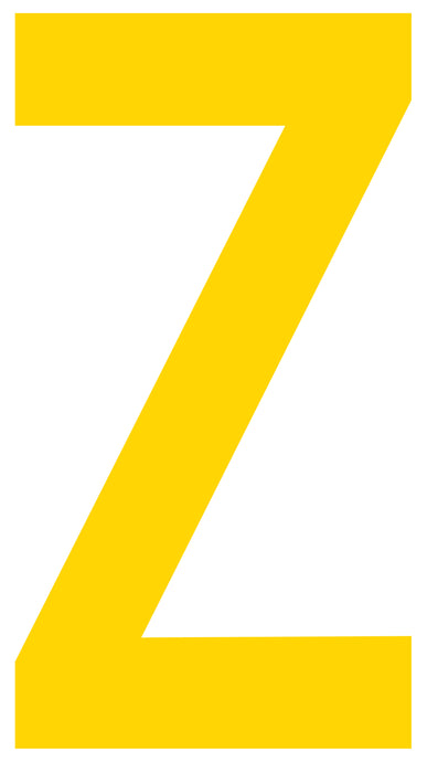 Mighty Line Z Letter Floor Marker Adhesive, 4.5
