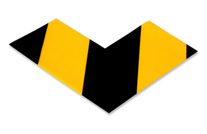 Mighty Line 3" Wide Solid Yellow Angle With Black Chevrons - Pack of 100