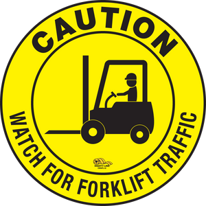 Caute Vigilate, Quia Forklift Dolor, Potens Linea Pavimento Signum, Virtus, 12" Lata