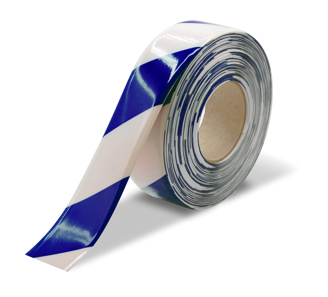 White and Blue Ultra Durable 30 MIL Floor Tape, 2