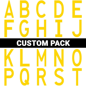 10"x4.5" W Custom Pack Mighty Line Cut Out Location Marker - Custom Pack of 50. Yellow