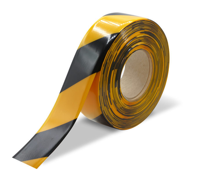 Black and Yellow Ultra Durable Chevron/Hazard 30 MIL Floor Tape, 2