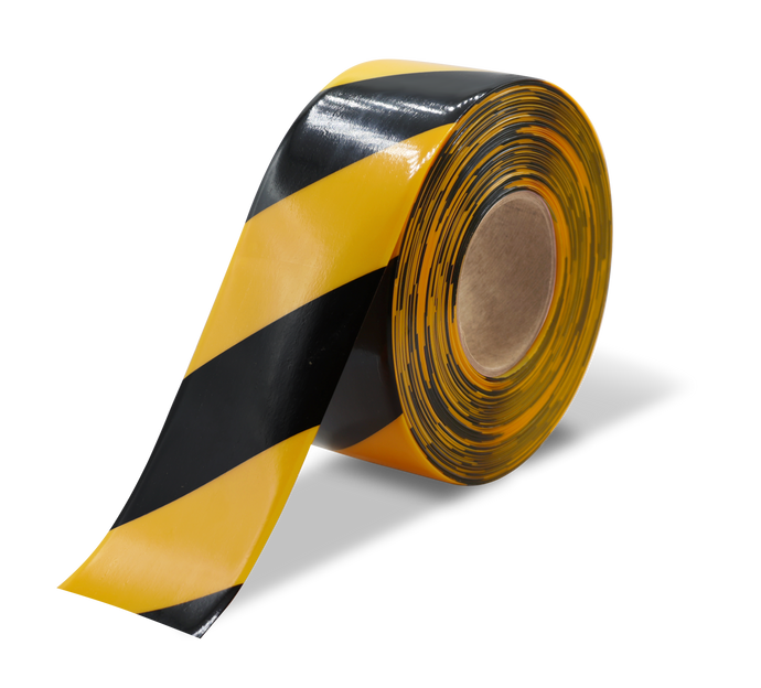 Black and Yellow Ultra Durable Chevron/Hazard 30 MIL Floor Tape, 3