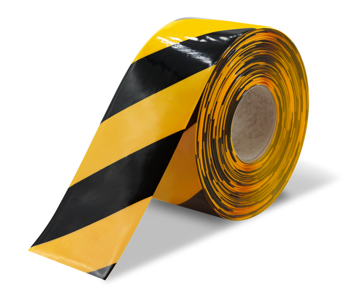 Black and Yellow Ultra Durable Chevron/Hazard 30 MIL Floor Tape, 6