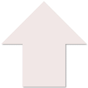 5.5" x 5.5" White Solid Color Mighty Line Arrows - 50 PK