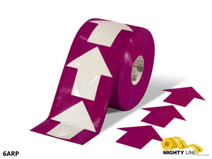 Mighty Line 4" Purple Arrow Pop Out Tape, 100' Roll