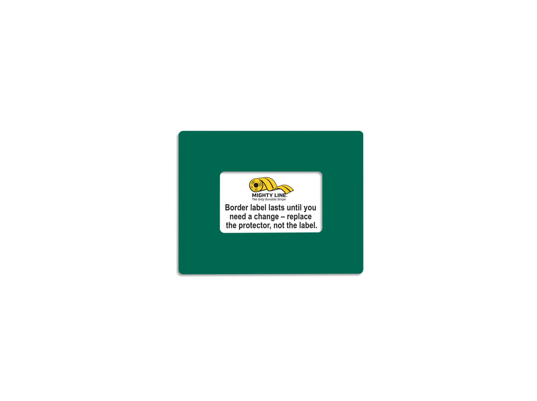 Mighty Line Shield Label Protectors, Green, 7