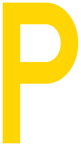 Mighty Line P Letter Floor Marker Adhesive, 4.5"x10" size, pack of 10