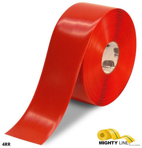 Mighty Line 4" RED Solid Color Tape - 100' Roll