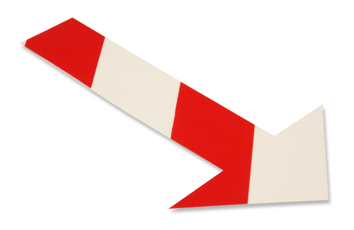 Mighty Line, White and Red Chevron, Arrow, 10