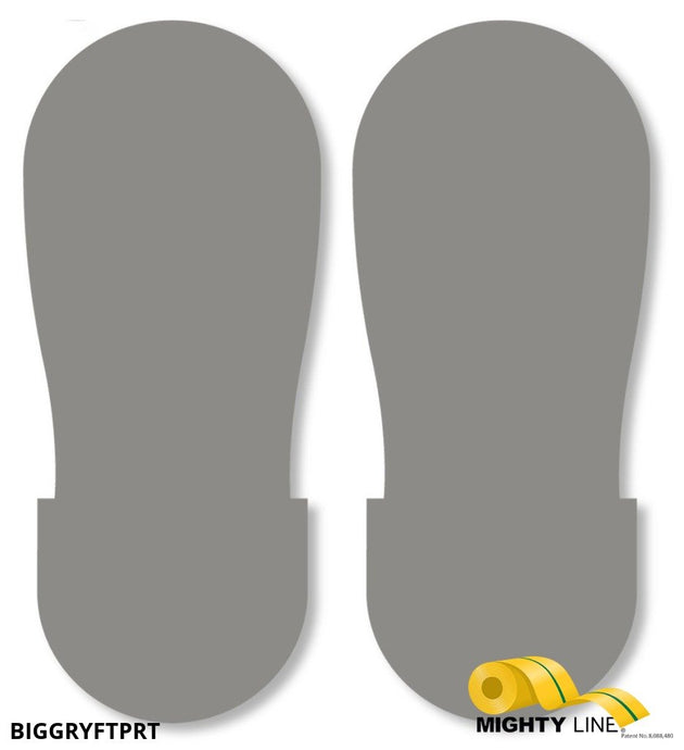 Mighty Line GRAY BIG Footprint - Pack of 50