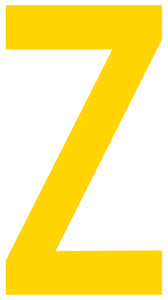 Mighty Line Z Letter Floor Marker Adhesive, 4.5"x10" size, pack of 10