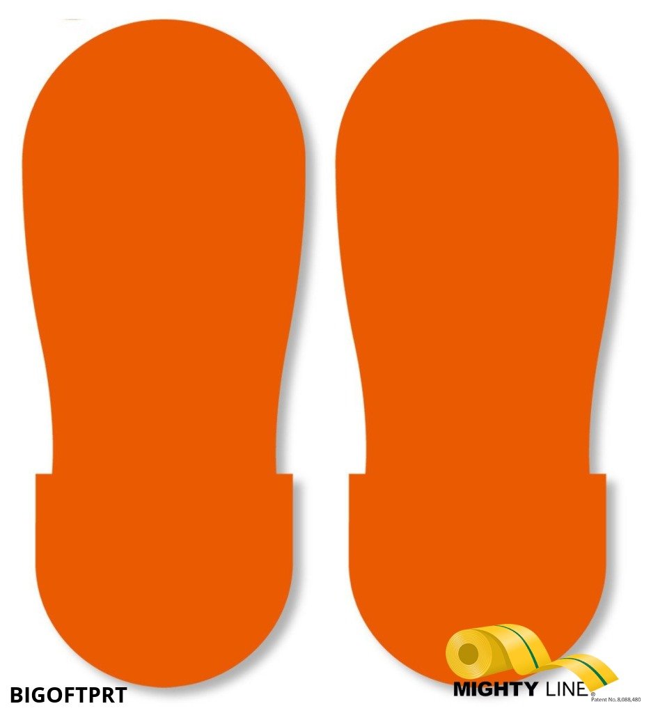 Mighty Line ORANGE BIG Footprint - Pack of 50