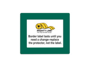 Mighty Line Shield Label Protectors, Green, 12.5" x 15" (8.5"x11" window), 20 PK