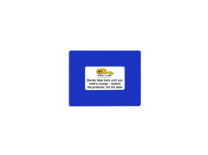 Mighty Line Shield Label Protectors, Blue, 7" x 9" (3"x5" window), 20 PK