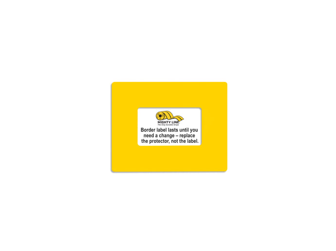 Mighty Line Shield Label Protectors, Yellow, 7