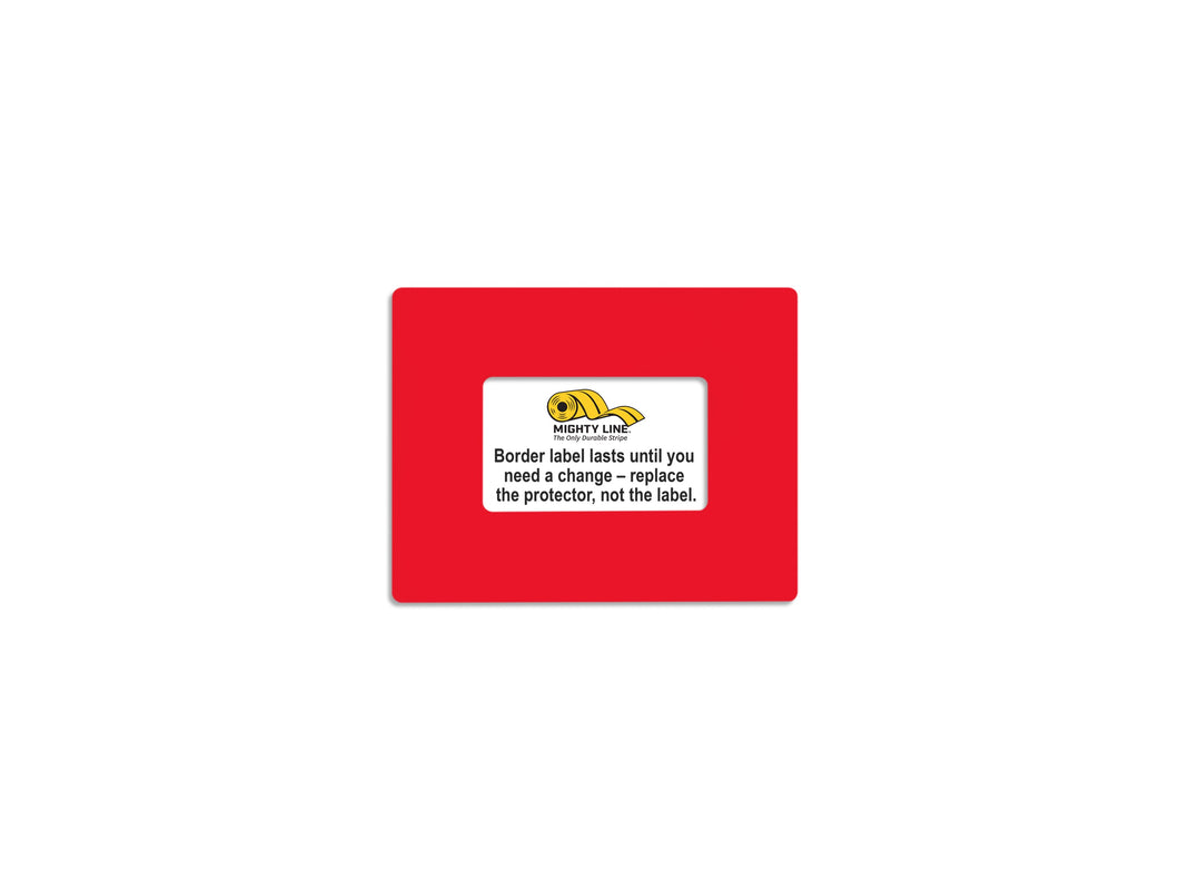 Mighty Line Shield Label Protectors, Red, 7