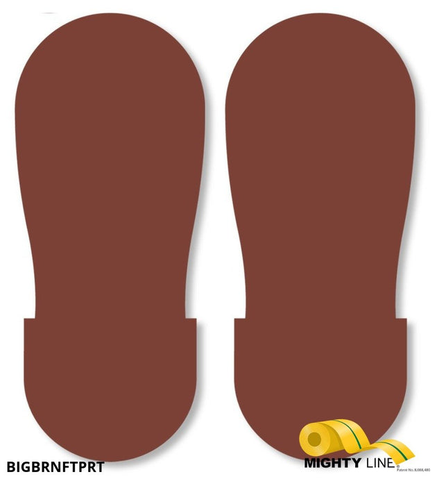 Mighty LineBROWN BIG Footprint - Pack of 50