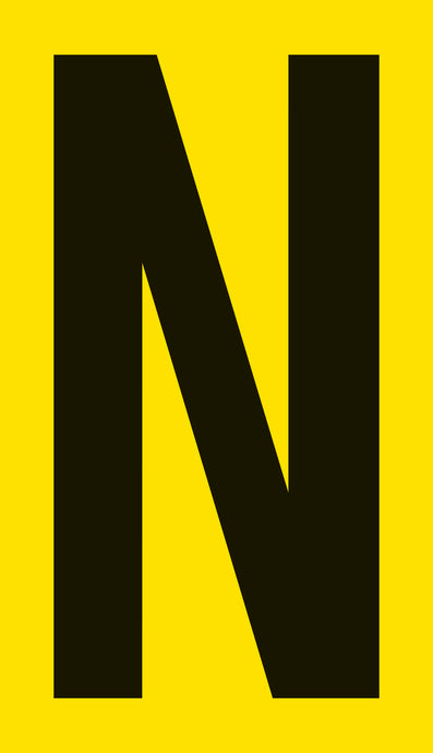 Mighty Line YELLOW Die Cut Location Markers - Letter N - Pack of 10