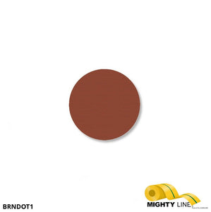 Mighty Line 1" BROWN Solid DOT - Pack of 210