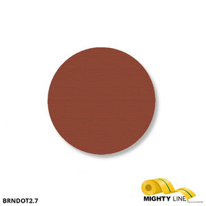 Mighty Line 2.7" BROWN Solid DOT - Pack of 204