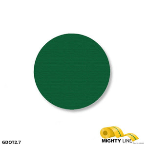 Mighty Line 2.7" GREEN Solid DOT - Pack of 204