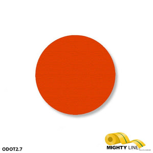 Mighty Line 2.7" ORANGE Solid DOT - Pack of 204
