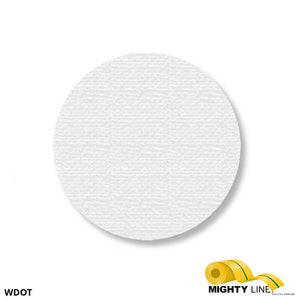 Mighty Line 3.5" WHITE Solid DOT - Stand. Size - Pack of 102