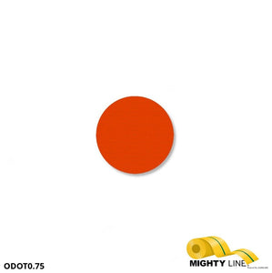 Mighty Line 3/4" ORANGE Solid DOT - Pack of 208