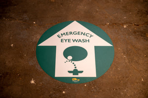 16" Eye Wash Station Floor Sign