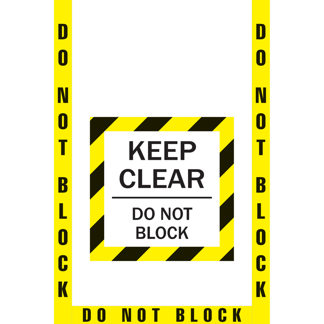 DO NOT BLOCK FLOOR SIGN KIT 16
