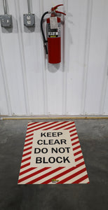 24x36" Keep Clear Do Not Block Floor Sign