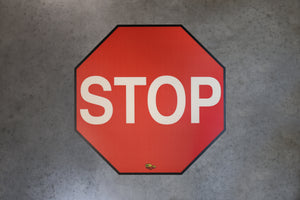 12" STOP Floor Sign