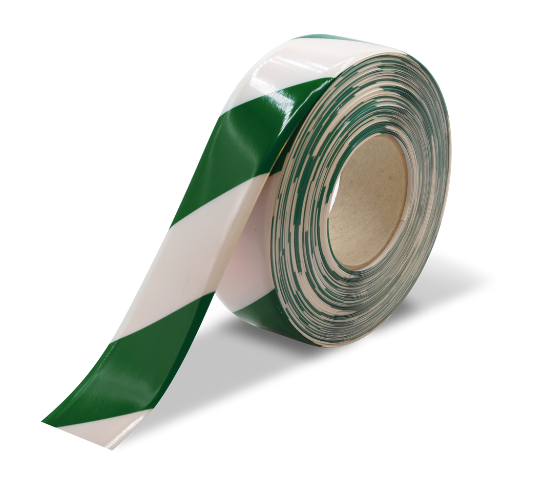 Blue and White Ultra Durable Chevron/Hazard 30 MIL Floor Tape, 2