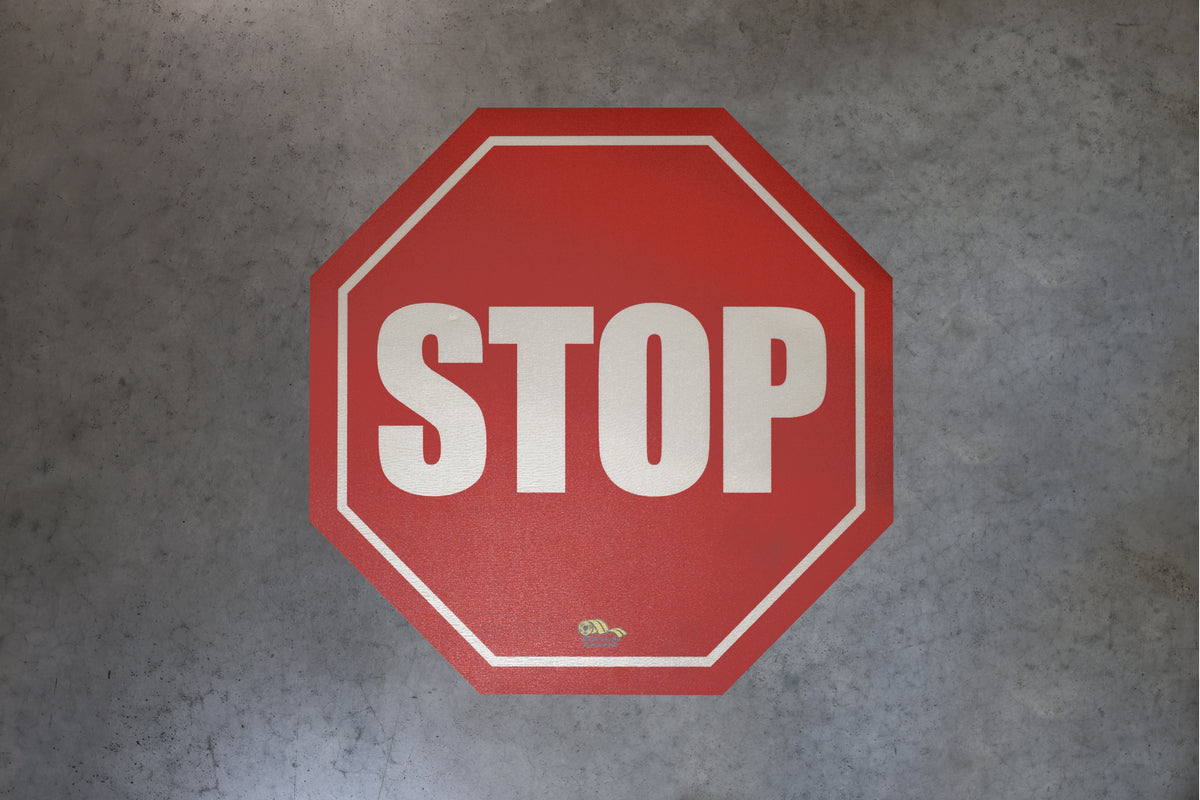 Stop Sign Modern Floor Sign - Floor Marking Sign, 16