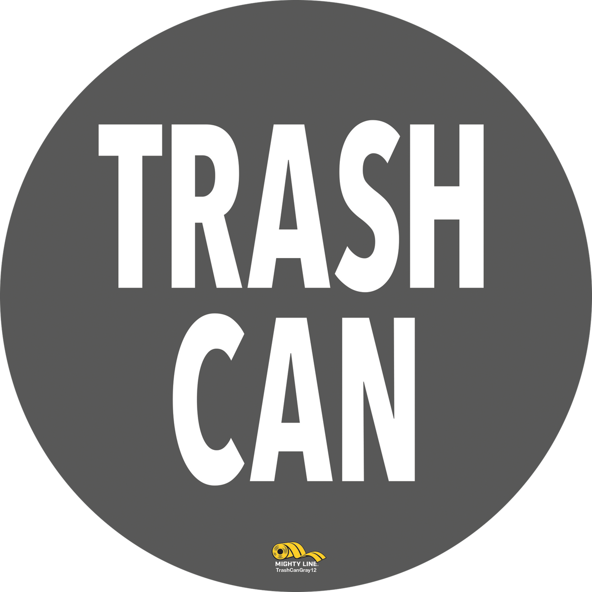 Round Trash Can Gray, 12