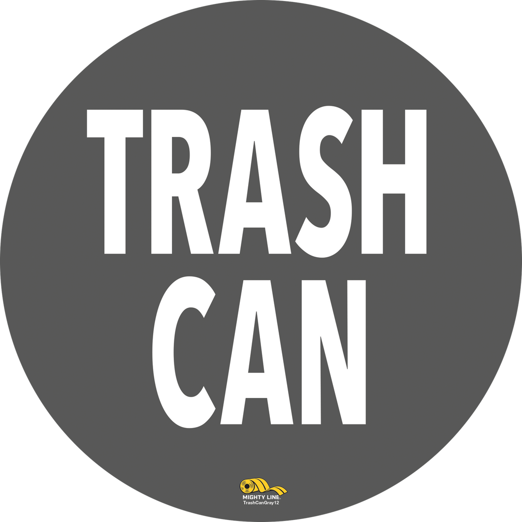 Round Trash Can Gray, 12