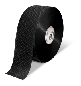 Mighty Line 4" Anti-Slip Black Solid Color Floor Tape - MIGHTY TAC - 100' Roll