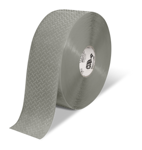 Mighty Line 4" Anti-Slip Gray Solid Color Floor Tape - MIGHTY TAC - 100' Roll