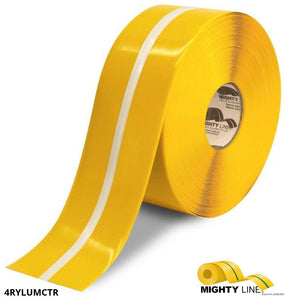 4 Inch – Yellow Glow Center Line Floor Tape – 100’ Roll