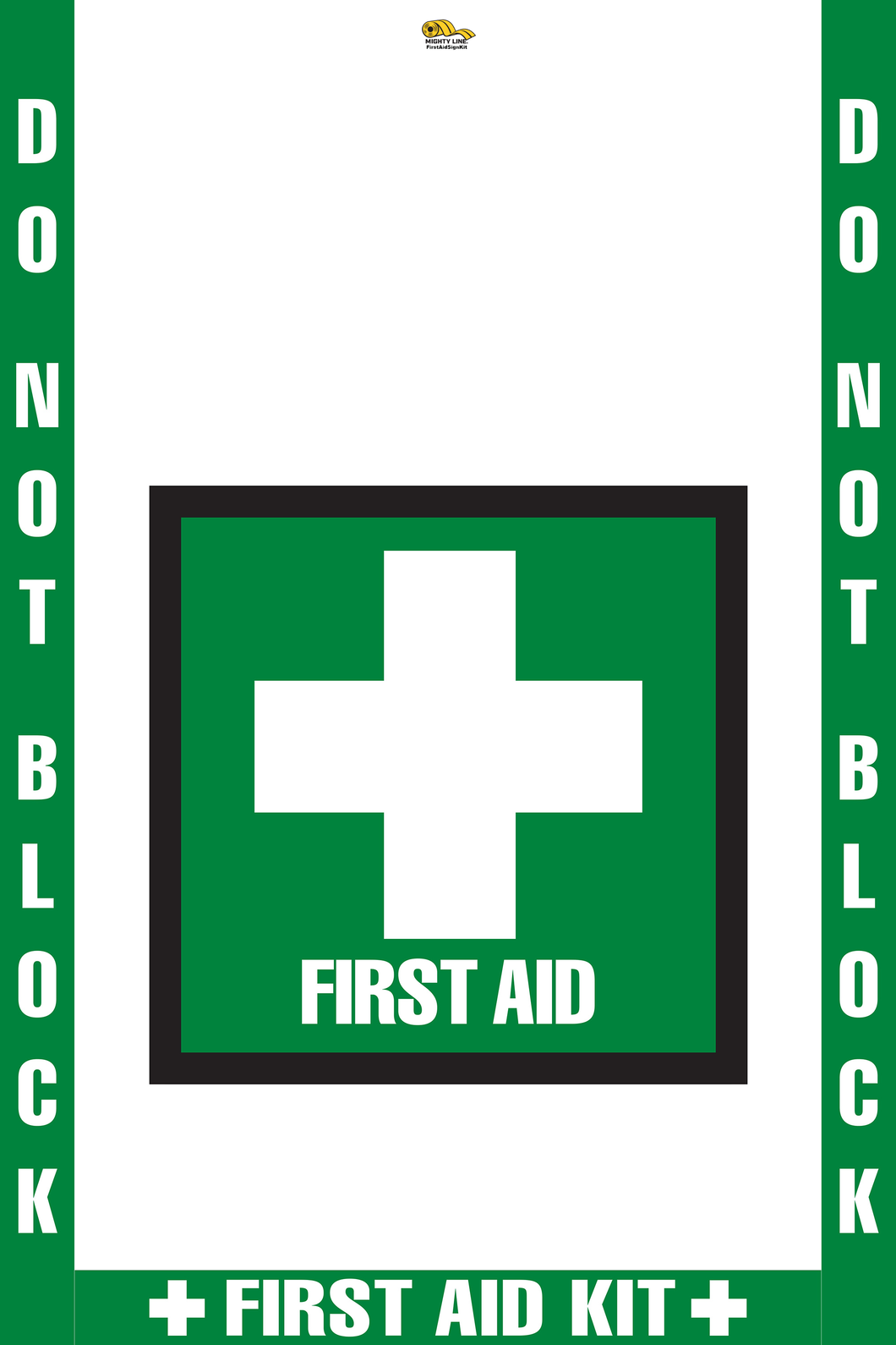 Do Not Block First Aid Floor Marking, OSHA Compliance Kit. 16
