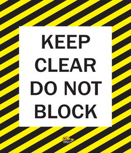 Keep Clear Do Not Block, 36x42" Floor Sign