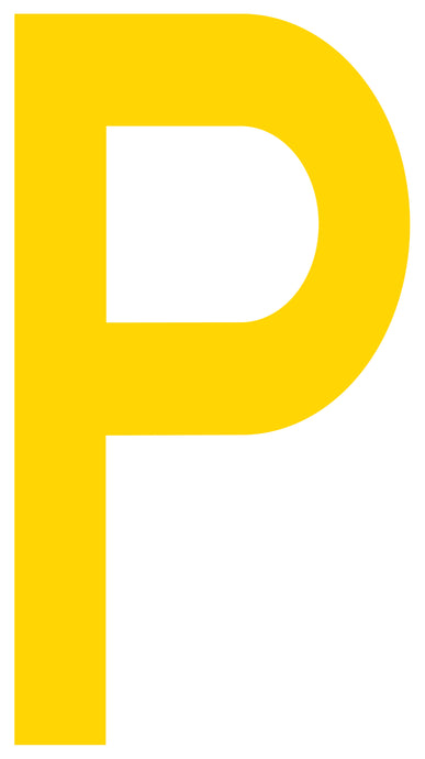 Mighty Line P Letter Floor Marker Adhesive, 4.5