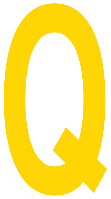 Mighty Line Q Letter Floor Marker Adhesive, 4.5