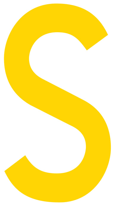 Mighty Line S Letter Floor Marker Adhesive, 4.5