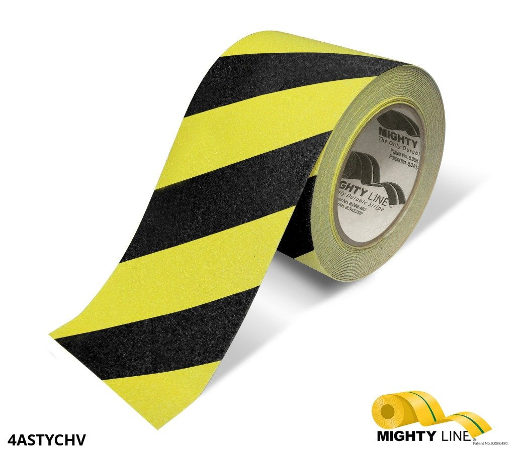 4 Inch Wide Black and Yellow Anti-Slip Tape – 60’ Roll