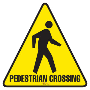 Pedestrian Crossing Floor Sign - Floor Marking Sign, 12"