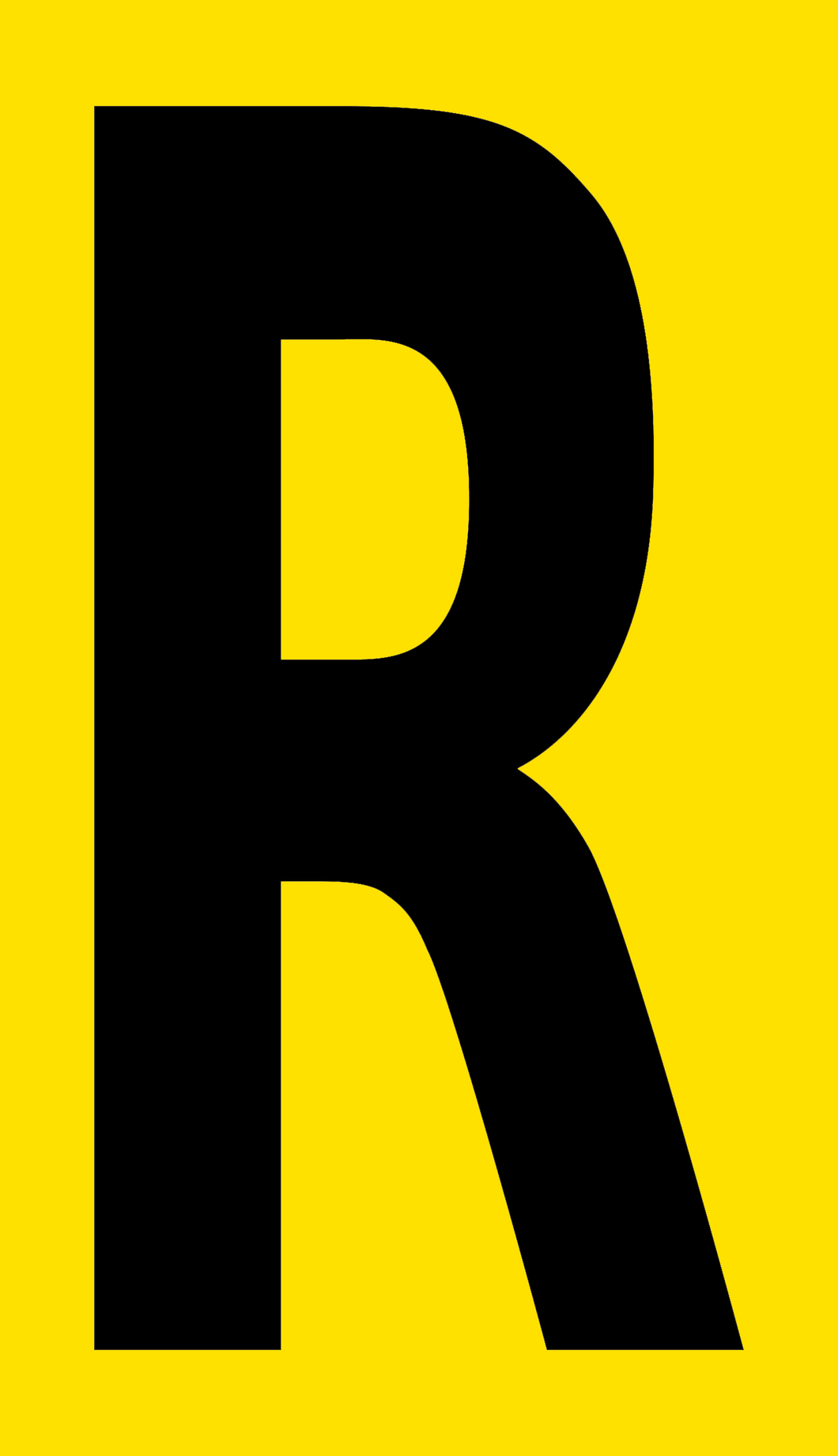 Mighty Line YELLOW Die Cut Location Markers - Letter R - Pack of 10