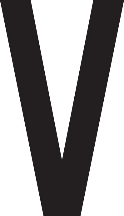 Mighty Line WHITE Die Cut Location Markers - Letter V - Pack of 10